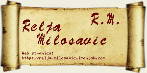 Relja Milosavić vizit kartica